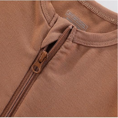 Barboteuse - UnisexRompers™ - Marron avec fermeture