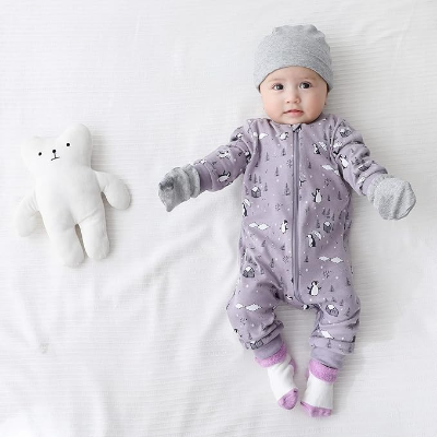 Barboteuse - UnisexRompers™ - Pingouin Violet