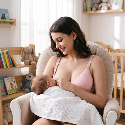 Soutien gorge allaitement rose clair chambre bébé